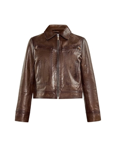 Кожаная куртка, темно-коричневый Dreimaster