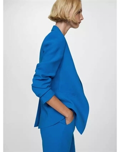 Блейзер Iguana Single Breasted, синий Mango