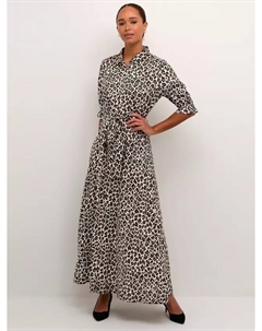 Платье Velana Leopard Print Shirt Maxi, разноцветный Kaffe