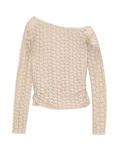 Лонгслив Shirt, бежевый Pull & bear