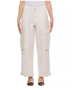 Широкие джинсовые брюки карго, белый Frame