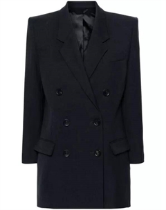 Двубортный хлопковый блейзер robine, черный Isabel marant