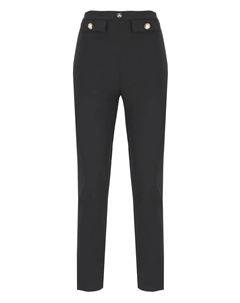 Брюки с боковой молнией, черный Elisabetta franchi