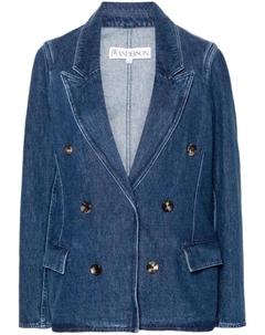 Двубортный джинсовый пиджак, синий Jw anderson