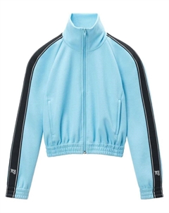 Укороченная спортивная куртка с логотипом, синий Alexander wang