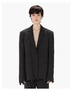 Jw anderson клетчатый блейзер с потертыми краями, мультиколор