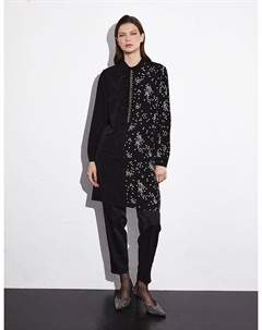 Туника Otriş с поясом, черная Kayra