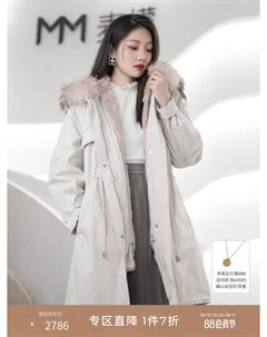 Парка с меховым воротником и капюшоном, хаки Mai meng