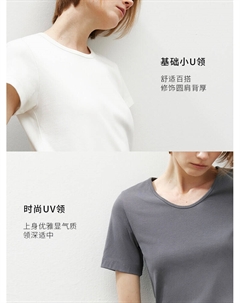 Хлопковая футболка с U-образным вырезом, белый Mai meng