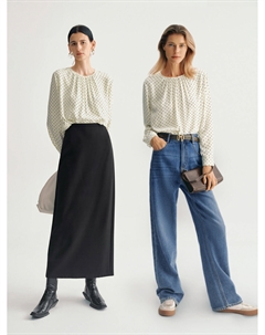 Рубашка с круглым вырезом, бежевый Mai meng