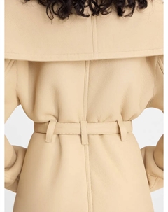 Длинное пальто из овчины Ле Манто Тело, бледно-желтый Jacquemus