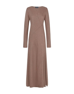 Платье косого кроя из шерсти и кашемира, коричневый Cortana
