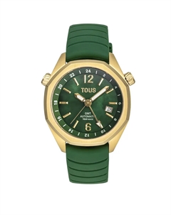 Женские часы Analogue Now с зеленым силиконовым ремешком, зеленый Tous