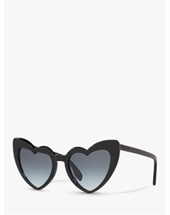 SL181 Женские солнцезащитные очки Loulou в форме сердца, черный/серый с градиентом Yves saint laurent