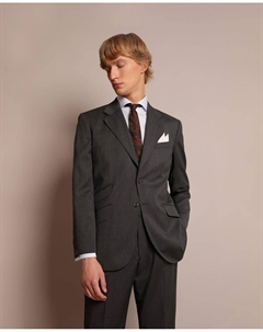 Однотонный мужской пиджак стандартного кроя серого цвета, серый Scalpers