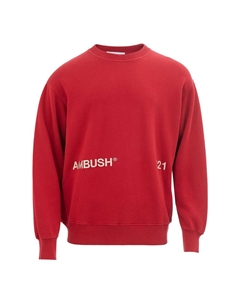 Высокий красный хлопковый свитер Ambush