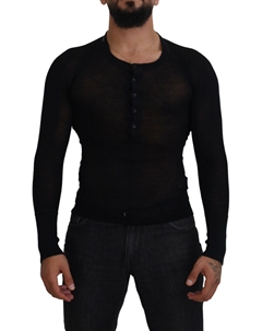 Элегантный черный кашемировый свитер-пуловер Dolce&gabbana