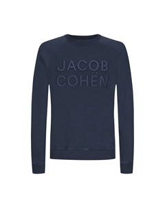 Синий хлопковый мужской свитер Jacob cohen