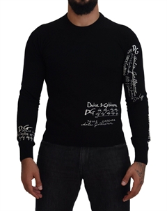 Элегантный черный кашемировый свитер-пуловер Dolce&gabbana
