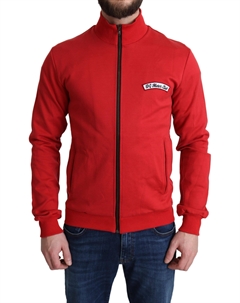 Шикарный красный свитер-кардиган с воротником-стойкой на молнии Dolce&gabbana