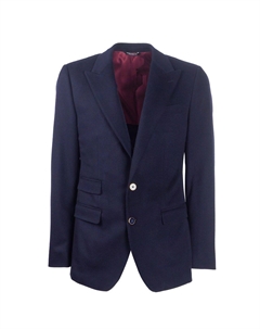 Элегантный темно-синий кашемировый пиджак Dolce&gabbana