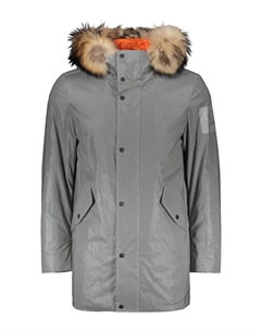 Светоотражающая парка с капюшоном и медвежьей шкурой, серый Paul & shark