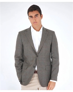 Мужской классический пиджак «Принц Уэльский» прямого кроя оливкового цвета, зеленый Wickett jones