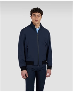 Мужская эластичная куртка с контрастными манжетами, тёмно-синий Paul & shark