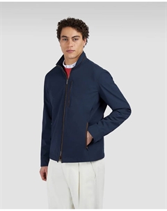 Мужская куртка с темными прорезными карманами и скрытым капюшоном, тёмно-синий Paul & shark