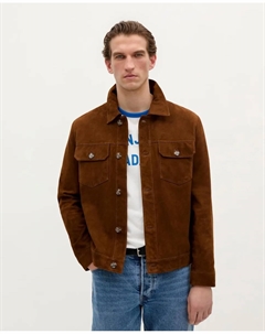 Мужская кожаная куртка с застежкой на пуговицы, коричневый Scalpers
