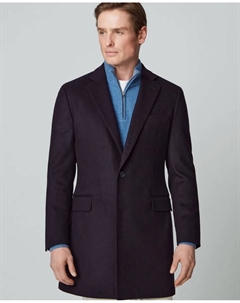 Мужское суконное пальто с заостренными лацканами темно-синего цвета, тёмно-синий Hackett