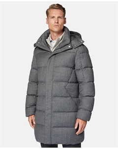 Мужской пуховик с классическим серым воротником, серый Boggi milano