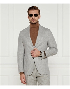 Шерстяной элегантный дневной пиджак фигурная посадка, серый Windsor