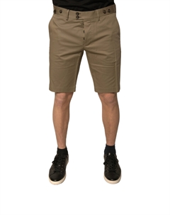 Коричневые повседневные шорты из хлопка-стрейча Chino Dolce&gabbana