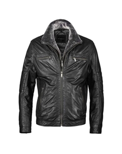 Кожаная куртка Lederjacke BUHEAVEN, черный Bugatti