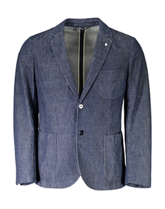 Синяя хлопковая мужская куртка Gant