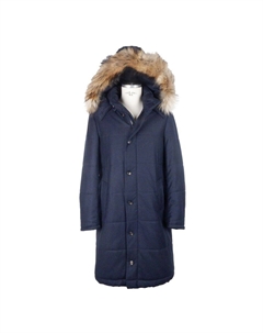 Синий шерстяной мужской плащ Made in italy