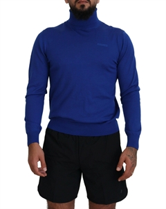 Синий свитер с длинными рукавами и принтом логотипа Dsquared2