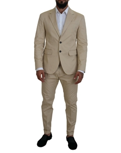 Бежевый хлопковый однобортный костюм 2 шт CIPRO Dsquared2