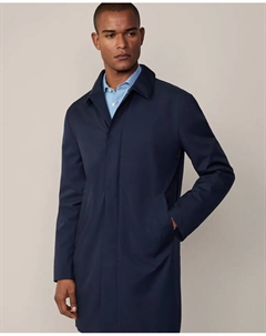 Мужская водостойкая куртка со потайной планкой, темно-синий Hackett