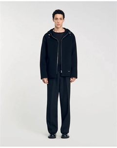 Мужская ветровка с капюшоном, черный Sandro