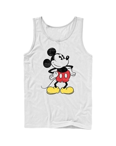 Мужская майка с рисунком Микки Мауса 's в винтажном стиле, белый Disney