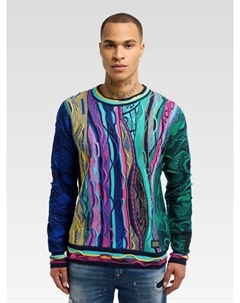 Вязаный свитер делюг, синий Carlo colucci