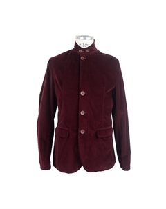 Элегантный красный пиджак из хлопкового бархата Herno