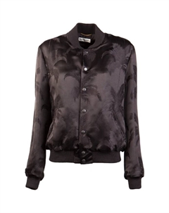 Бомбер с узором в виде пальмы, черный Saint laurent