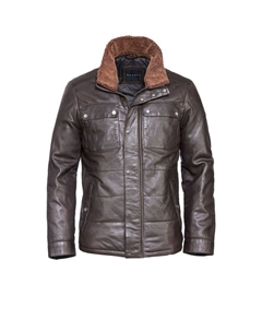 Кожаная куртка, темно-коричневый Bugatti