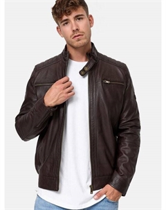 Куртка из натуральной кожи гермо, коричневый Indicode