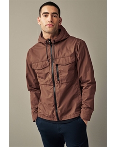 Куртка-Рубашка в практичном стиле с капюшоном, коричневый Next