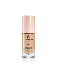 Жидкая основа nudo second skin foundation spf 15, цвет nr. 2n beige, 30 мл Collistar