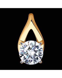 Подвеска из золота с фианитом Sokolov